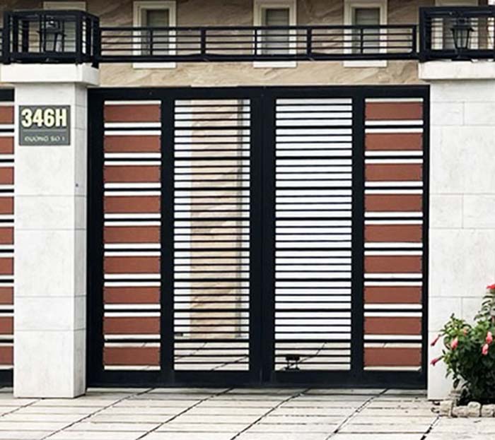 Cổng sắt 2 cánh đẹp